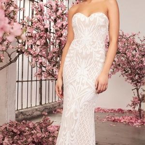 Strapless Beaded Wedding Dress